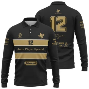 1985 Ayrton Senna John Player Special - Lotus Renault Long Polo Shirt BL3725A1LPL