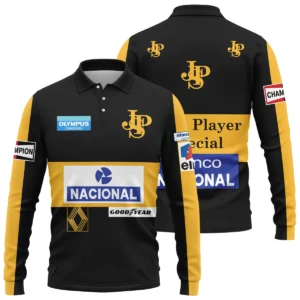 1985 Ayrton Senna John Player Special - Lotus F1 Racing Team Long Polo Shirt BL3725A4LPL