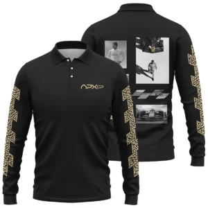 F1 The Movie Photo Collage Exclusive Long Polo Shirt BLF116625A6LPL