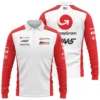 2025 Haas F1 Team Suit Long Polo Shirt BLVA150725A02HAASLPL