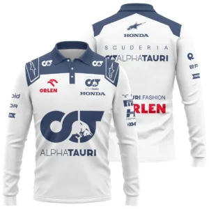 2023 Daniel Ricciardo Scuderia AlphaTauri Race Suit Long Polo Shirt BLVA180725A05LPL