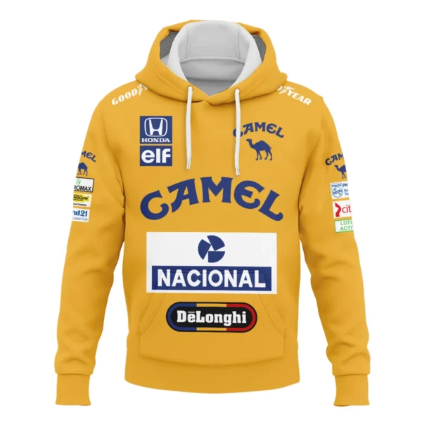 1987 Ayrton Senna Camel Honda Formula 1 Racing Team Hoodie BL3725A5HD - Image 2