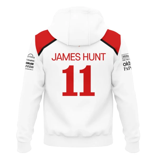 2025 James Hunt McLaren F1 Zipper Hoodie For Fans BL2725A1ZHD - Image 3