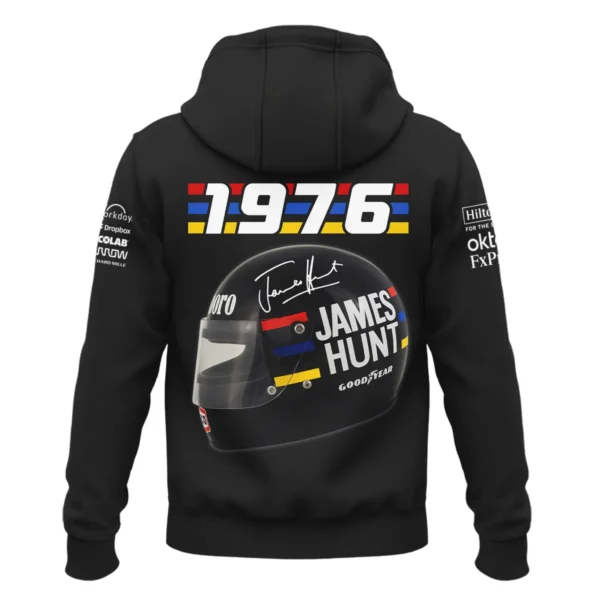 2025 James Hunt McLaren F1 Zipper Hoodie For Fans BL2725A3ZHD - Image 3