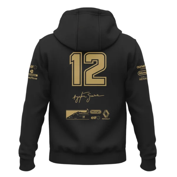 1985 Ayrton Senna John Player Special - Lotus Renault Hoodie BL3725A1HD - Image 3