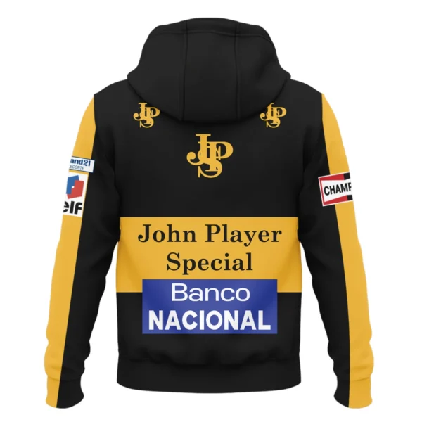 1985 Ayrton Senna John Player Special - Lotus F1 Racing Team Zipper Hoodie BL3725A4ZHD - Image 3
