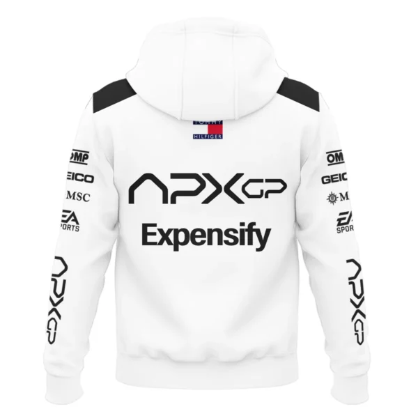 2025 F1 The Movie White Version For Racing Fan Exclusive Zipper Hoodie BLF116625A1ZHD - Image 3
