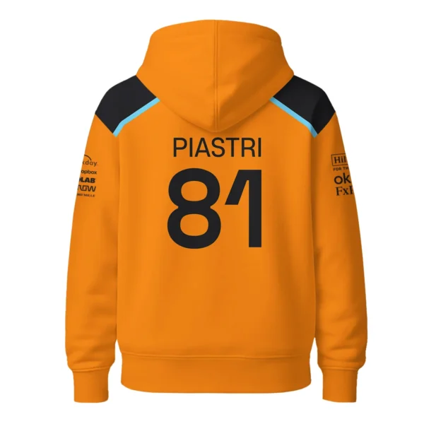 Oscar Piastri McLaren F1 Exclusive Unisex Zipper Hoodie BLF120625A3ZHD - Image 3