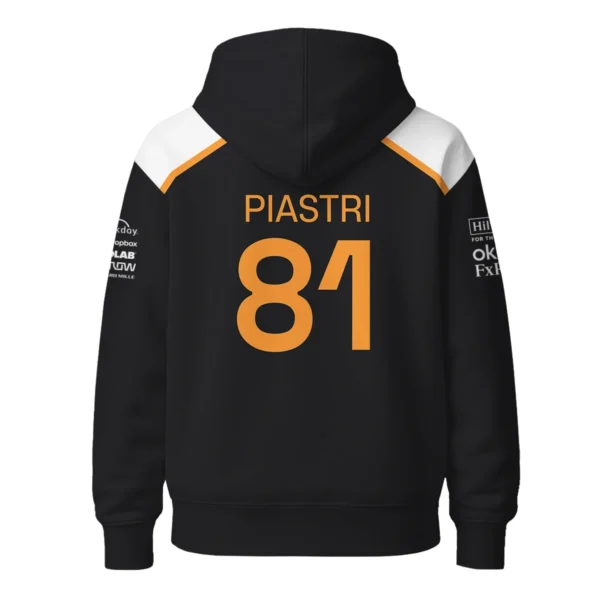 Oscar Piastri McLaren F1 Exclusive Unisex Zipper Hoodie BLF120625A7ZHD - Image 3
