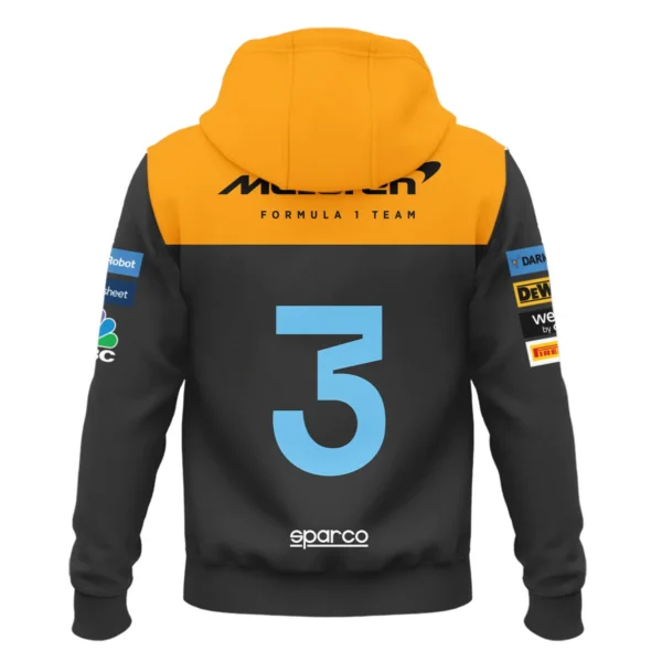 2022 Daniel Ricciardo McLaren F1 Team Race Suit Zipper Hoodie BLVA180725A06ZHD - Image 3