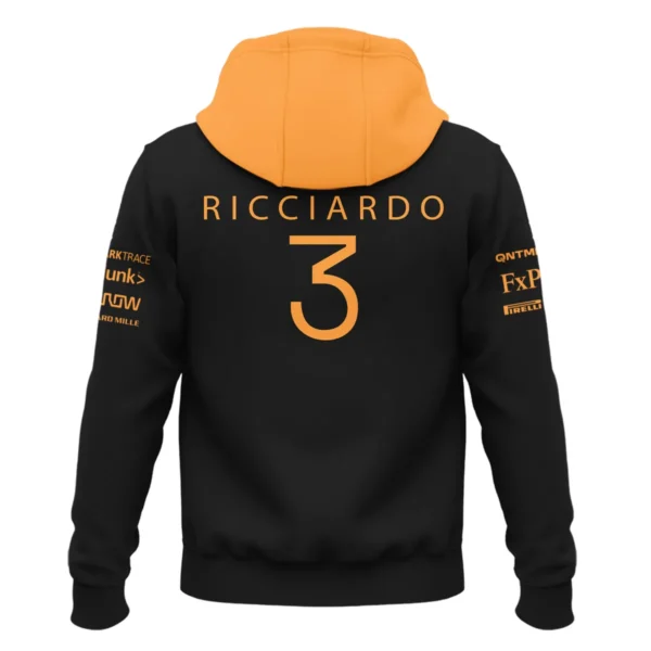 2022 Daniel Ricciardo McLaren F1 Team Suit Zipper Hoodie BLVA180725A08ZHD - Image 3
