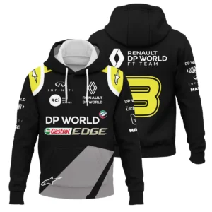2018 Daniel Ricciardo Renault DP World Race Suit Hoodie BLVA180725A01HD