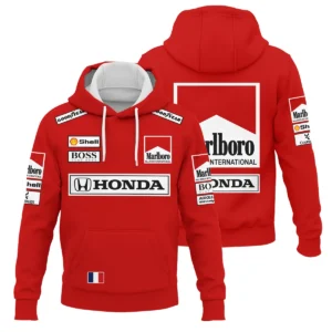 1989 Alain Prost Racing Costume Ferrari F1 Team Hoodie BLVAAP070725A01HD