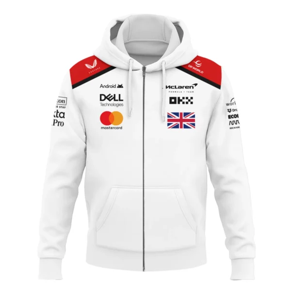 2025 James Hunt McLaren F1 Zipper Hoodie For Fans BL2725A1ZHD - Image 2