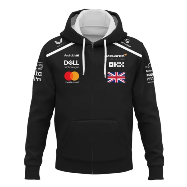 2025 James Hunt McLaren F1 Zipper Hoodie For Fans BL2725A3ZHD - Image 2