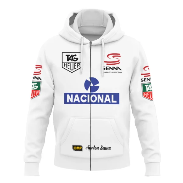1985 Ayrton Senna John Player Special Lotus F1 Racing Team Zipper Hoodie BL3725A3ZHD - Image 2