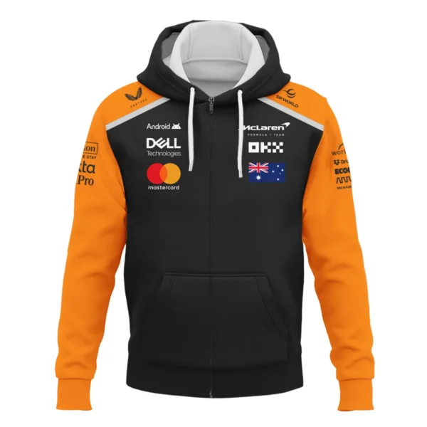 From #81 To #1 Oscar Piastri McLaren F1 Limited Edition Zipper Hoodie BL4725A1ZHD - Image 2