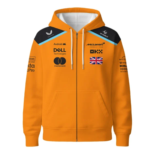 Lando Norris McLaren F1 Exclusive Unisex Zipper Hoodie BLF120625A4ZHD - Image 2
