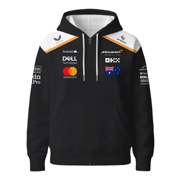 Oscar Piastri McLaren F1 Exclusive Unisex Zipper Hoodie BLF120625A7ZHD - Image 2