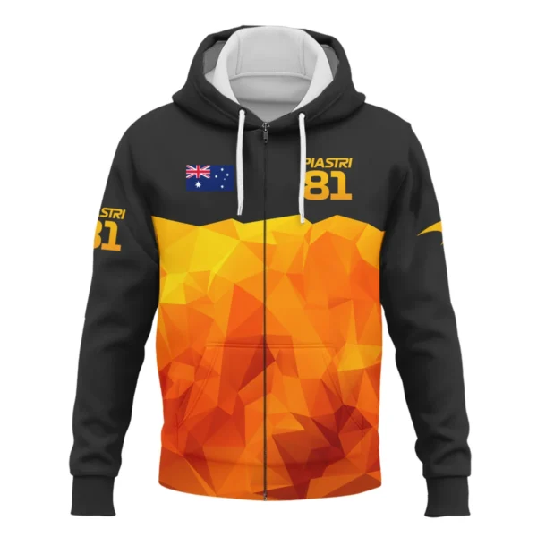 Oscar Piastri McLaren F1 Limited Edition Zipper Hoodie BLOP13725A1ZHD - Image 2
