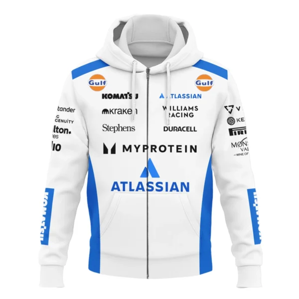 2025 Williams F1 Race Suit Zipper Hoodie BLVA100725A03WILZHD - Image 2