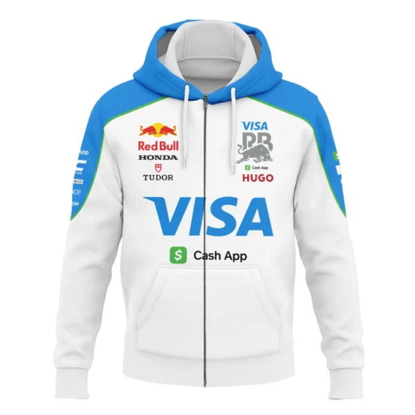 2025 Racing Bulls F1 Race Suit Zipper Hoodie BLVA110725A03RCBZHD - Image 2