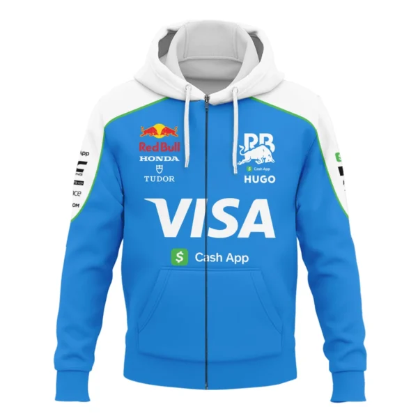 2025 Racing Bulls F1 Race Suit Zipper Hoodie BLVA110725A04RCBZHD - Image 2