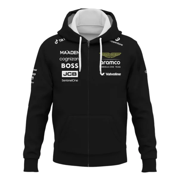2025 Aston Martin F1 Team Suit Zipper Hoodie BLVA120725A02AMZHD - Image 2