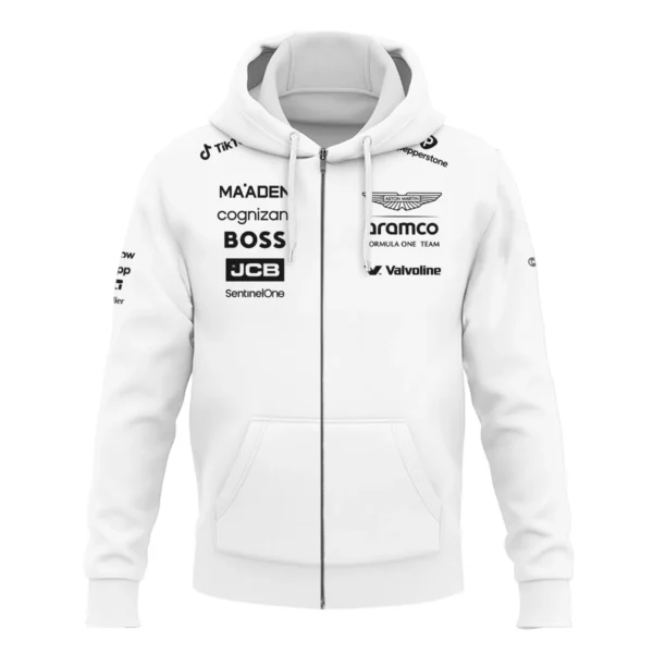 2025 Aston Martin F1 Race Suit Zipper Hoodie BLVA120725A03AMZHD - Image 2