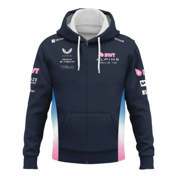 2025 Alpine F1 Team Suit Zipper Hoodie BLVA150725A01ALPZHD - Image 2