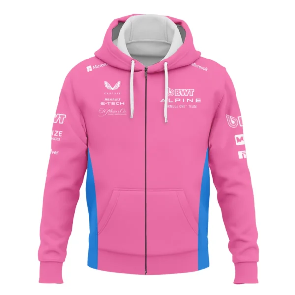 2025 Alpine F1 Team Suit Zipper Hoodie BLVA150725A02ALPZHD - Image 2