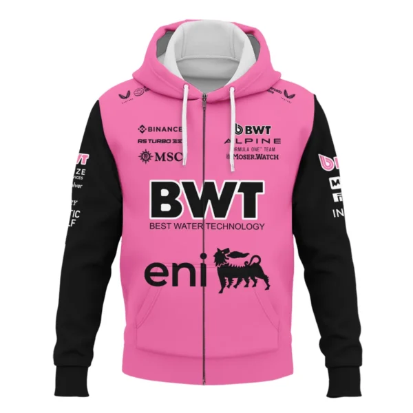 2025 Alpine F1 Team Suit Zipper Hoodie BLVA150725A04ALPZHD - Image 2