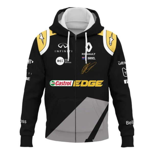 2020 Daniel Ricciardo Renault Alpinestars Race Suit Zipper Hoodie BLVA180725A04ZHD - Image 2