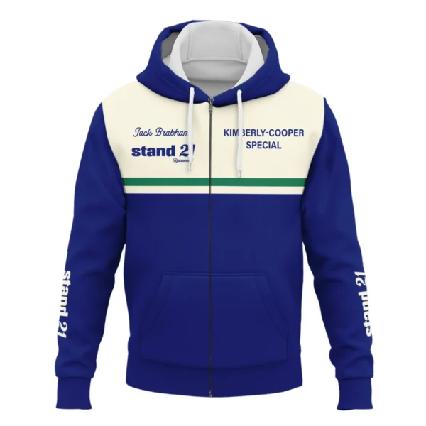 1990s Sir Jack Brabham Race IndyCar Suit Zipper Hoodie BLVAJB070725A02ZHD - Image 2