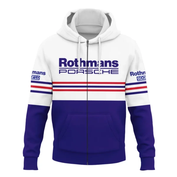 1984 Jack Brabham Rothmans Porsche 962 Zipper Hoodie BLVAJB080725A03ZHD - Image 2