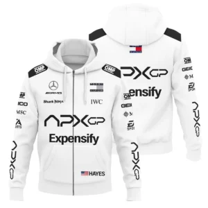 2025 F1 The Movie White Version For Racing Fan Exclusive Zipper Hoodie BLF116625A1ZHD