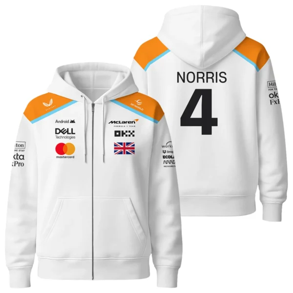 Lando Norris McLaren F1 Exclusive Unisex Zipper Hoodie BLF120625A6ZHD