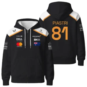 Oscar Piastri McLaren F1 Exclusive Unisex Zipper Hoodie BLF120625A7ZHD