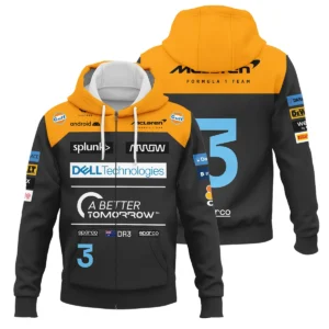 2022 Daniel Ricciardo McLaren F1 Team Race Suit Zipper Hoodie BLVA180725A06ZHD