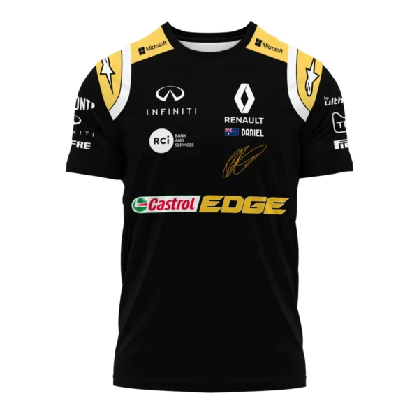 2019 Daniel Ricciardo Renault F1 Team Race Suit T-Shirt BLVA180725A02TS - Image 2