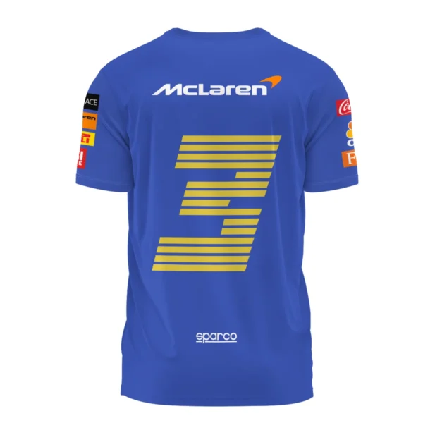 2021 Daniel Ricciardo McLaren F1 Team Race Suit T-Shirt BLVA180725A03TS - Image 3