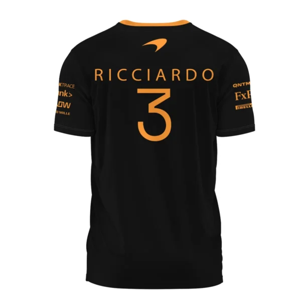 2022 Daniel Ricciardo McLaren F1 Team Suit T-Shirt BLVA180725A08TS - Image 3