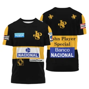 1985 Ayrton Senna John Player Special - Lotus F1 Racing Team T-Shirt BL3725A4TS