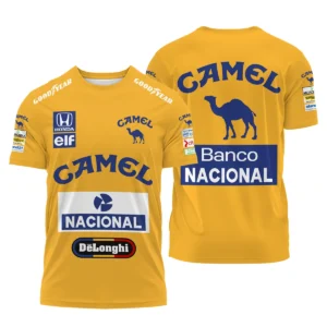1987 Ayrton Senna Camel Honda Formula 1 Racing Team T-Shirt BL3725A5TS