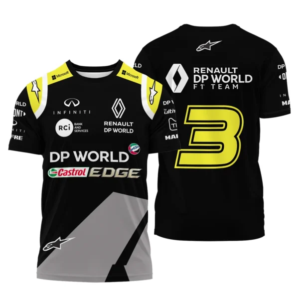 2018 Daniel Ricciardo Renault DP World Race Suit T-Shirt BLVA180725A01TS