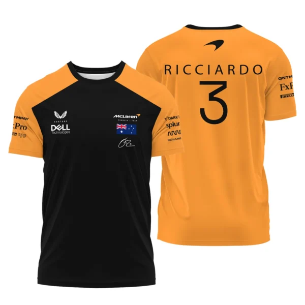 2022 Daniel Ricciardo McLaren F1 Team Suit T-Shirt BLVA180725A07TS