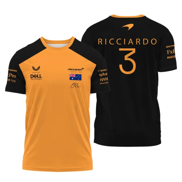 2022 Daniel Ricciardo McLaren F1 Team Suit T-Shirt BLVA180725A08TS