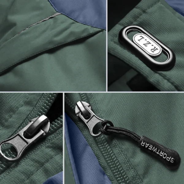Ferrari F1 Team Exclusive Logo Outdoor Plush Charging Suit Waterproof Windproof Jacket Detachable Hood BLF130525A1FRR - Dark Green - Image 5