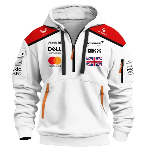 2025 James Hunt McLaren F1 Hoodie Half Zipper For Fans BL2725A1HDF - Image 2