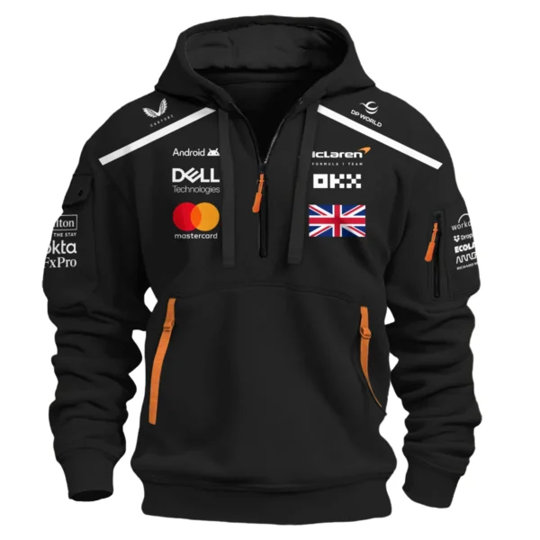 2025 James Hunt McLaren F1 Hoodie Half Zipper For Fans BL2725A3HDF - Image 2